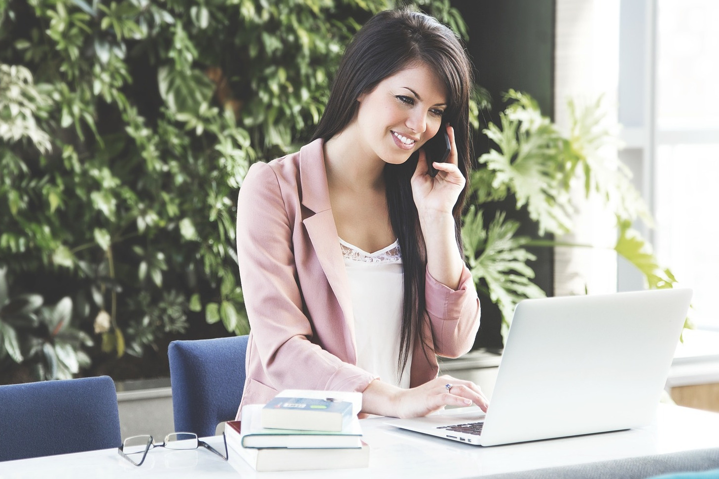 Woman on a Business Call